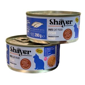 کنسرو پته گربه با طعم ماهی برند شایر وزن 200 گرمی Shayer